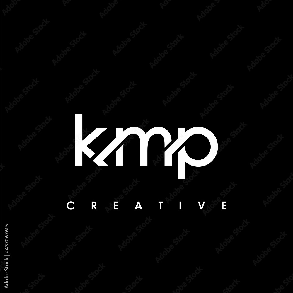 KMP Letter Initial Logo Design Template Vector Illustration - obrazy, fototapety, plakaty 
