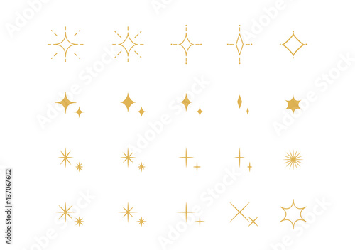 キラキラ あしらい アイコン ベクター セット Stock Vector Adobe Stock