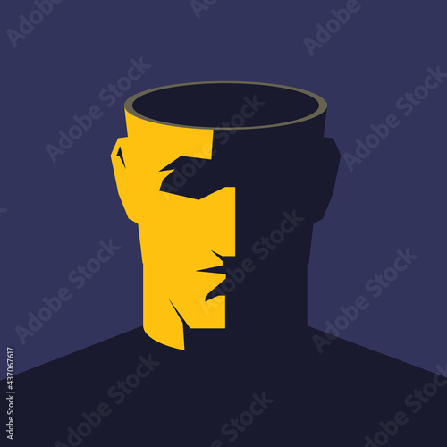 Man with empty head.