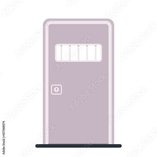 Cell door cartoon vector. Cell door on white background.