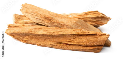 sandalwood sticks isolated on the white background