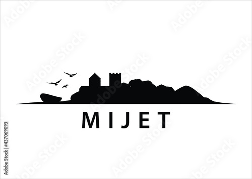 Mijet Croatian Island Vector Landscape