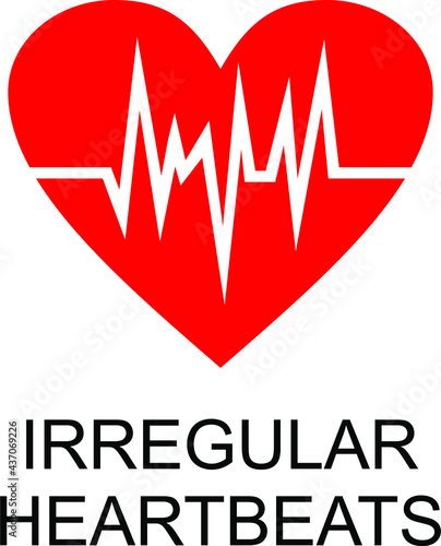 IRREGULAR HEARTBEATS ICON CREATIVE DESIGN