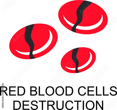 RED BLOOD CELLS DESTRUCTION ICON