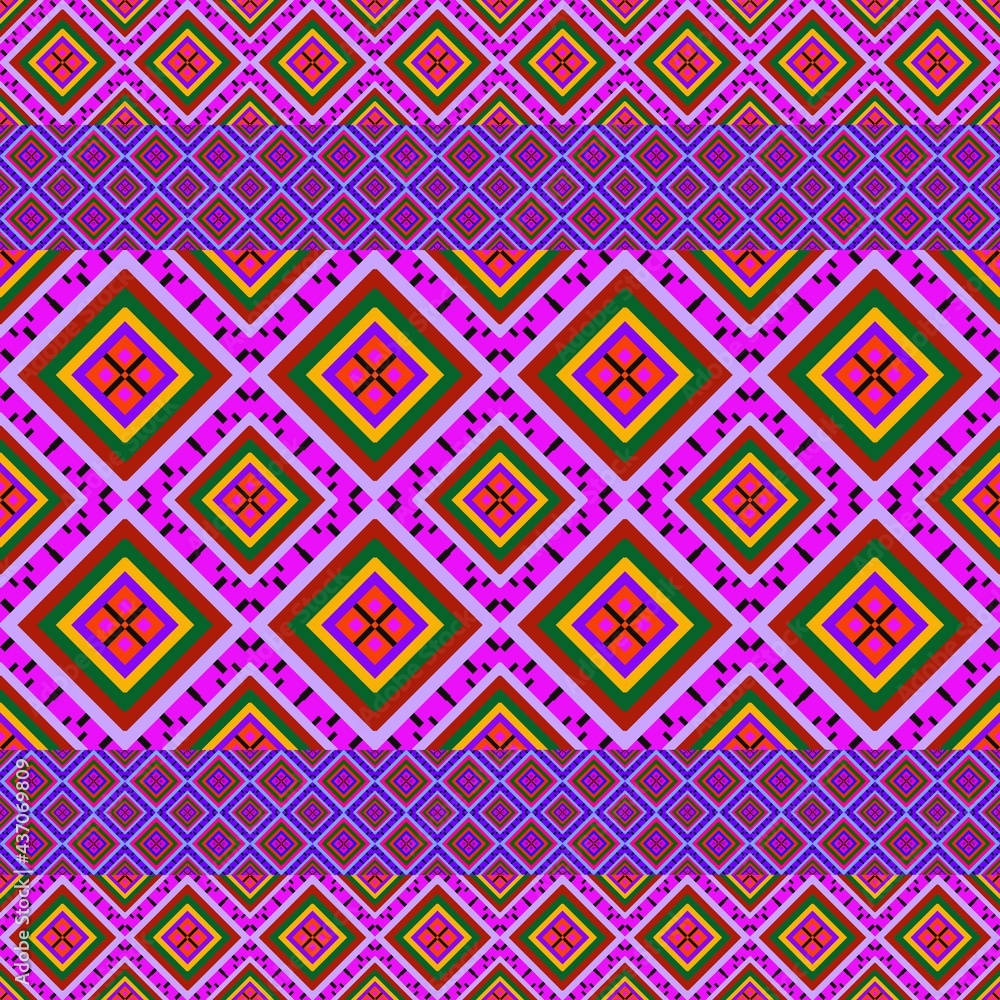 Geometric ethnic traditional seamless pattern design 