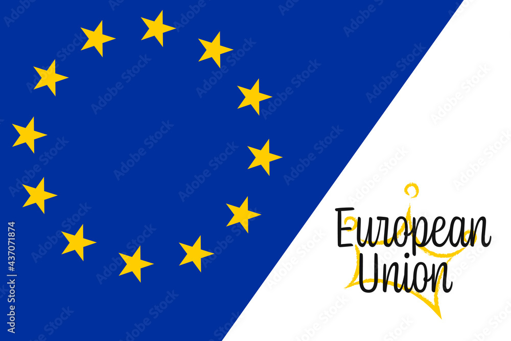 Flag of Europe. European flag, vector illustration Flag of Europe. European flag, vector illustration