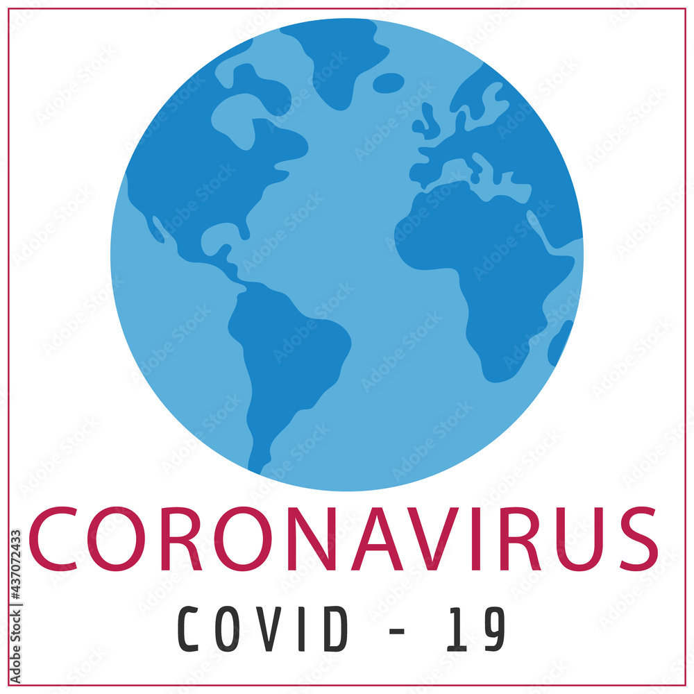 coronavirus globe with map
