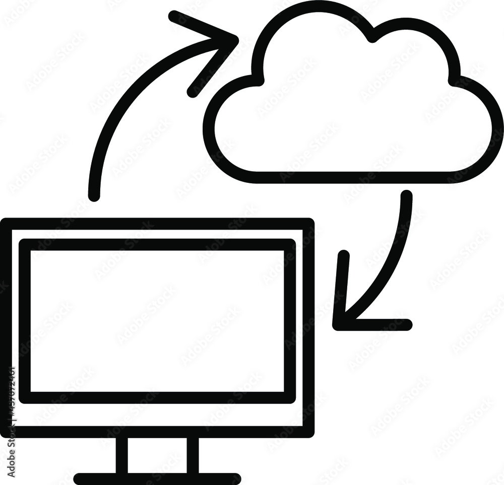 setup install icon vector. cloud computing concept sign setup install icon vector. cloud computing concept sign