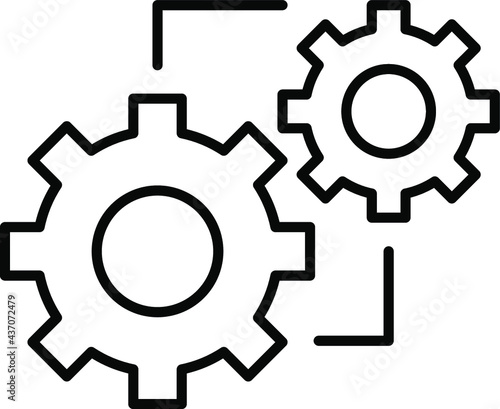 software development icon. Management strategies. integrating work done by large teams. Scale to Massive Teams. 