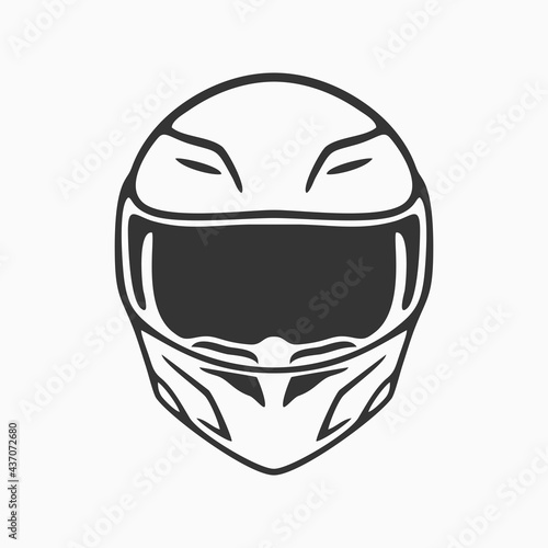 Motorcycle helmet icon vector template