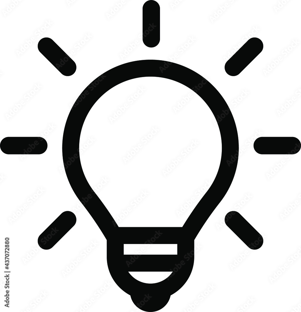 Bulb, creative, idea, light, line icon. Lamp icon vector Bulb, creative, idea, light, line icon. Lamp icon vector