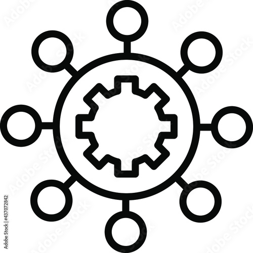 IVR Integration line icon vector. IoT