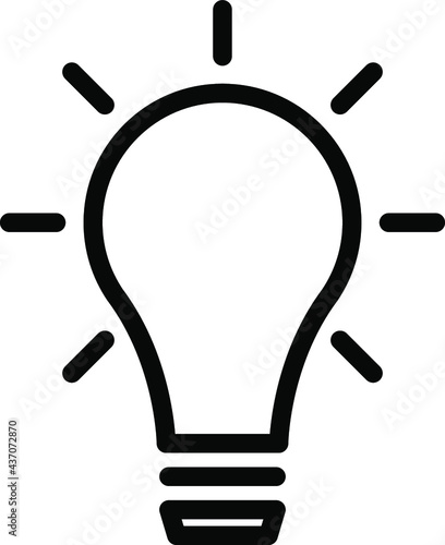 Bulb, creative, idea, light, line icon. Lamp icon vector