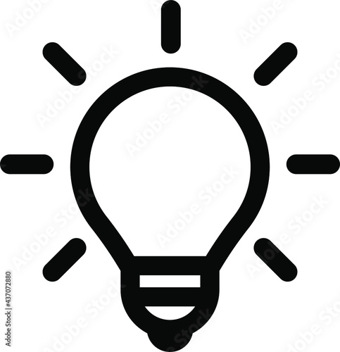 Bulb, creative, idea, light, line icon. Lamp icon vector