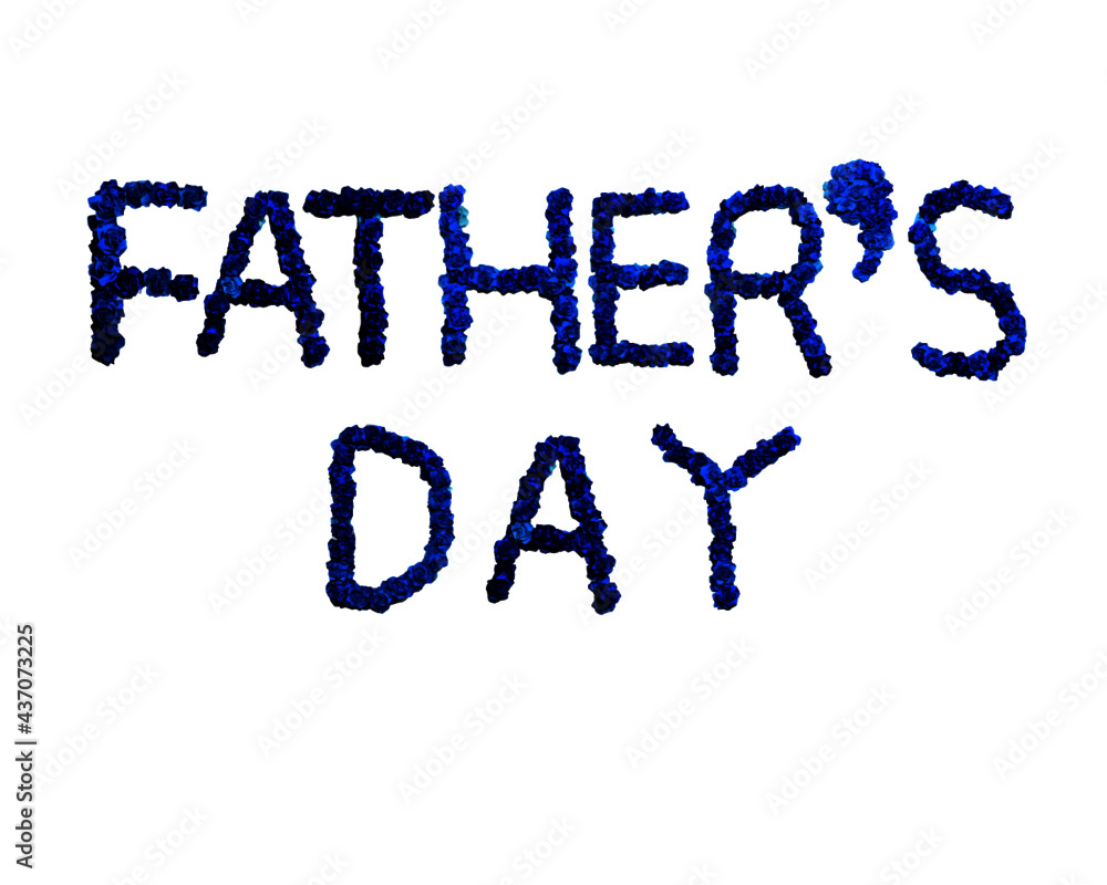 Father S Day Logo 父の日 ロゴ折り紙青バラ文字 Blue Rose Origami Hand Craft Characters Vector Stock Vector Adobe Stock