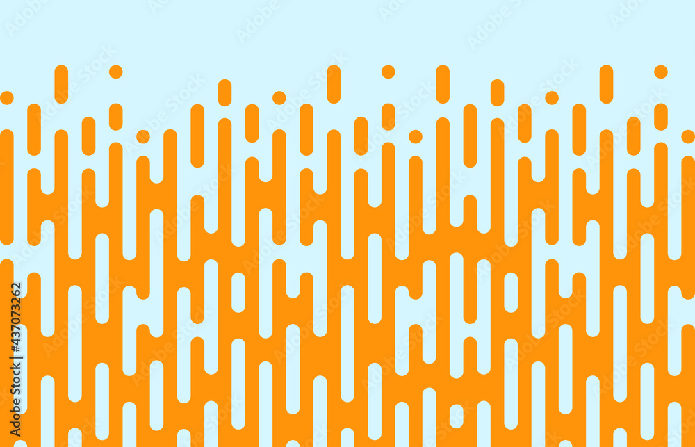Fototapeta premium Abstract pattern yellow mustard Rounded Lines Halftone Transition. on blue background , vertical rounded stripes. Vector Background Illustration.