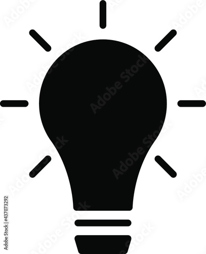 Bulb, creative, idea, light, line icon. Lamp icon vector