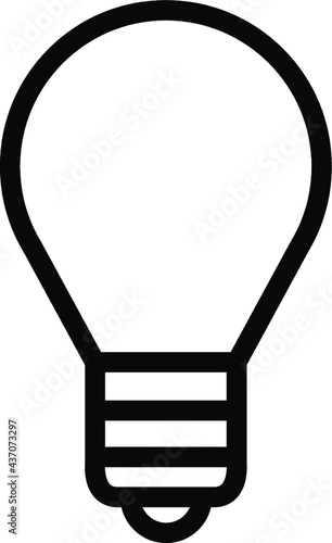 Bulb, creative, idea, light, line icon. Lamp icon vector