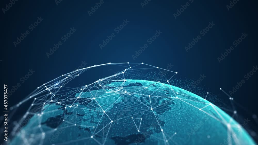 custom made wallpaper toronto digitalGlobal network connection and data connections concept. Communication technology global world network. Digital Data network technology With social network icons surrounded for worldwide connections.