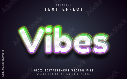 Vibes text effect editable