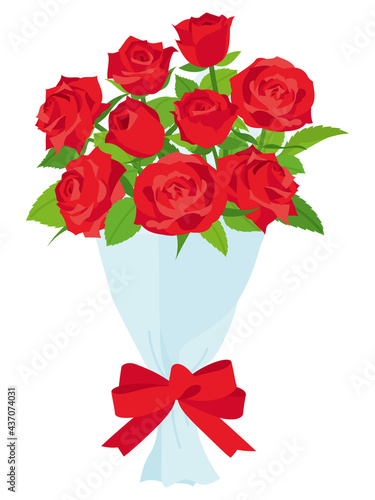 赤い薔薇の花束
