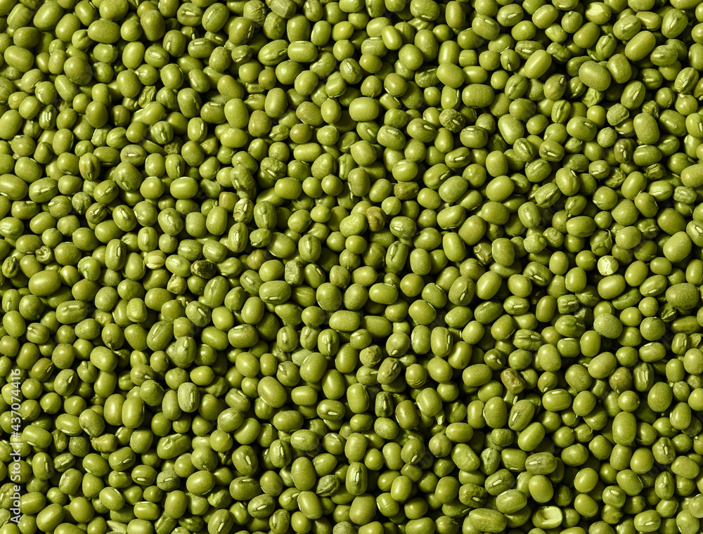 Green Mung Beans Background. Top View Photo Green Mung Beans Background. Top View Photo