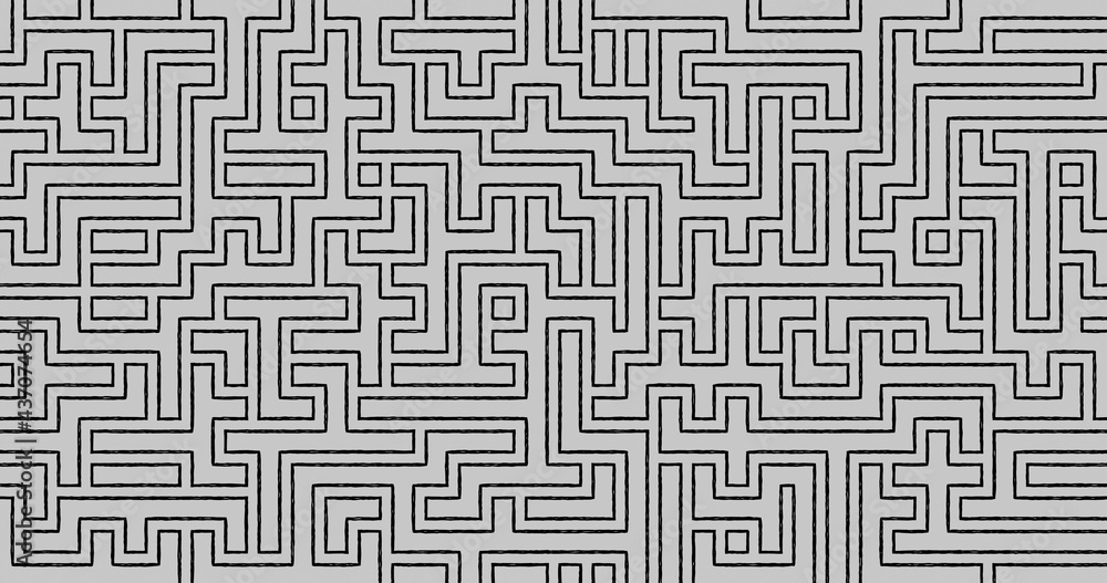 Black and white pattern maze background 3d illustration Black and white pattern maze background 3d illustration