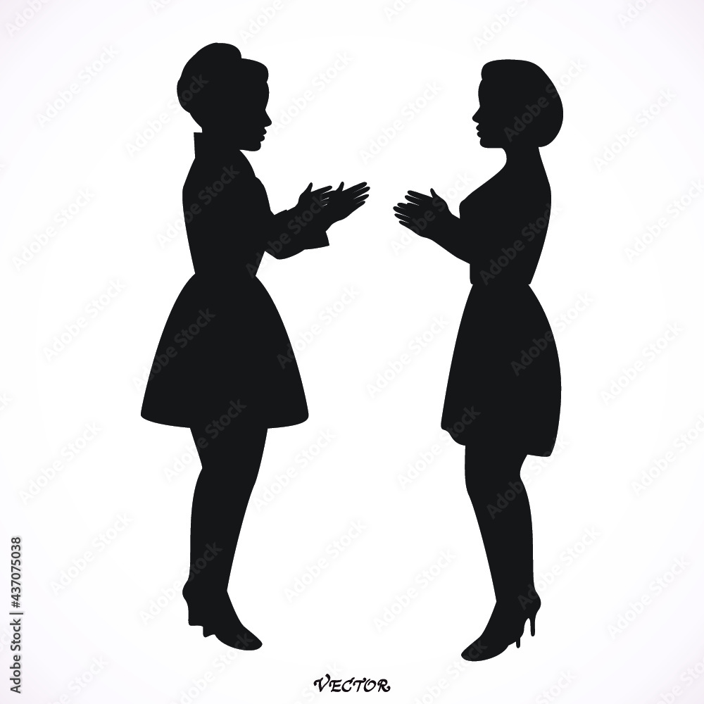 two girlfriends talking