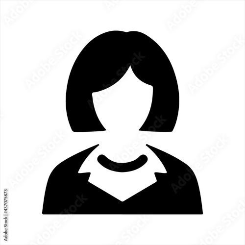 Business women icon, vector and glyph
