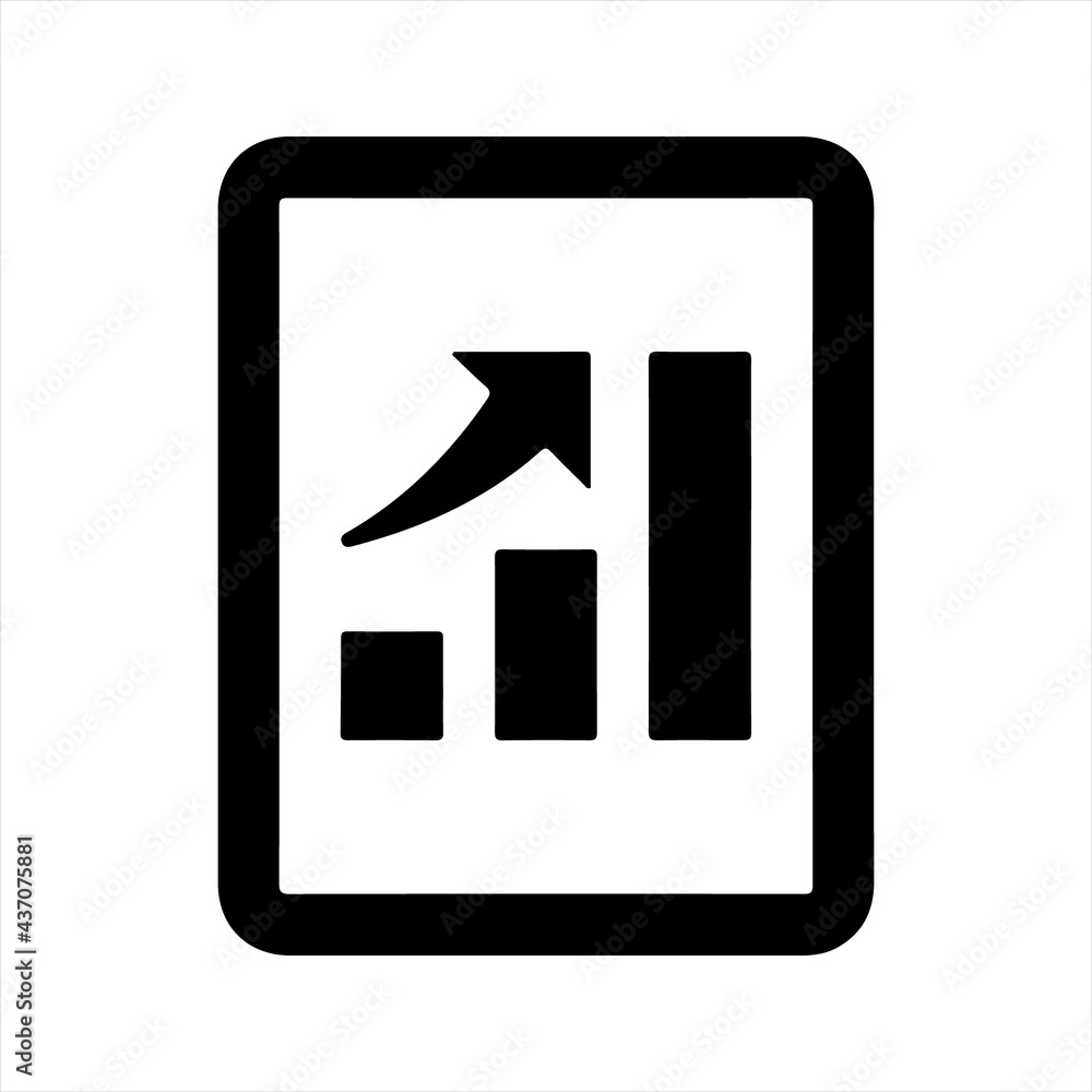 Business analytics icon, vector and glyph Business analytics icon, vector and glyph