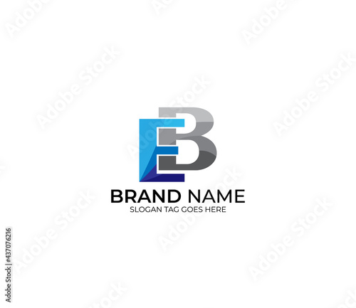 Modern EB Alphabet Blue Or Gray Colors Company Based Logo Design Concept Free Download Modern EB Alphabet Blue Or Gray Colors Company Based Logo Design Concept - GFXLoad