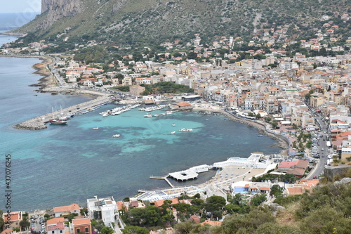 Obraz na płótnie Veduta del golfo di sferracavallo, borgata marinara di Palermo, Sicilia w salonie
