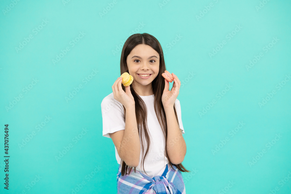 so tasty. happy kid hold french macaron. macaroon cookie. confectionery. sweet french cakes. so tasty. happy kid hold french macaron. macaroon cookie. confectionery. sweet french cakes.