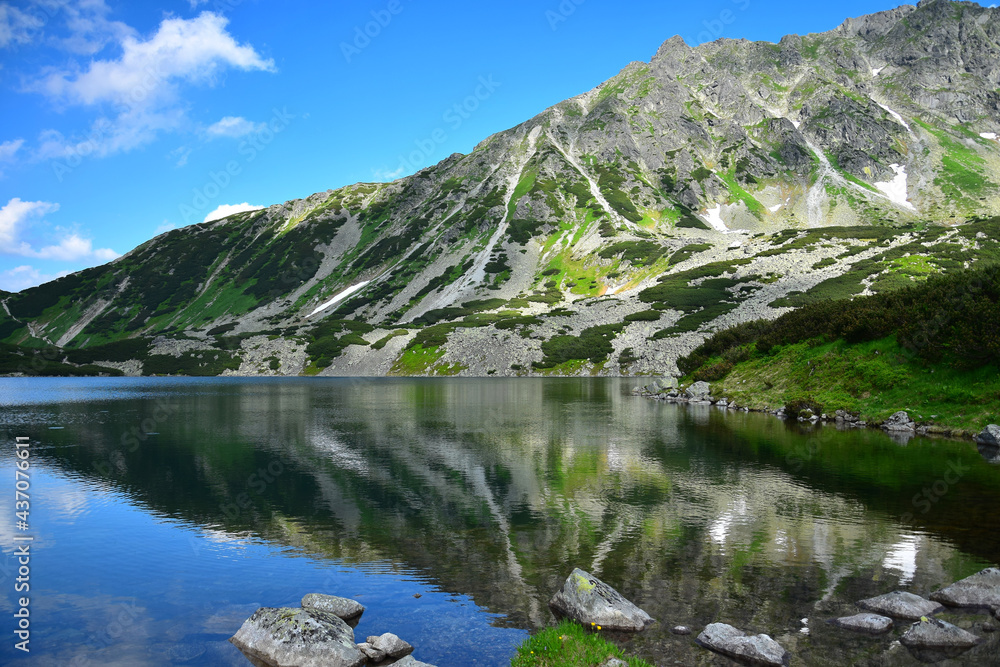 The beautiful lake Przedni Staw in the High Tatras, Poland.