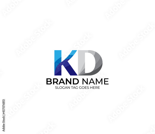 Modern KD Alphabet Blue Or Gray Colors Company Based Logo Design Concept Free Download Modern KD Alphabet Blue Or Gray Colors Company Based Logo Design Concept - GFXLoad