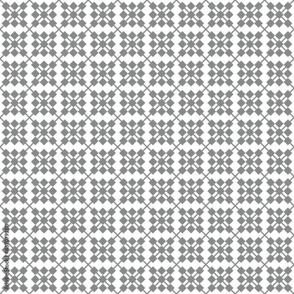 Creative composition with the image of gray geometric shapes on a white background. Seamless background, abstraction. Material for printing on paper or fabric. Creative composition with the image of gray geometric shapes on a white background. Seamless background, abstraction. Material for printing on paper or fabric.