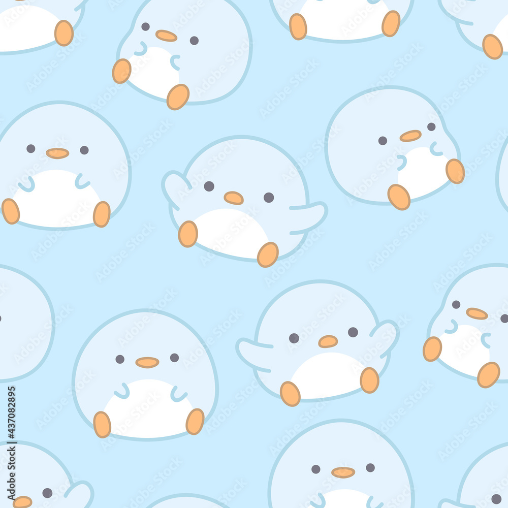 chick pattern seamless background, easter animal cartoon illustration