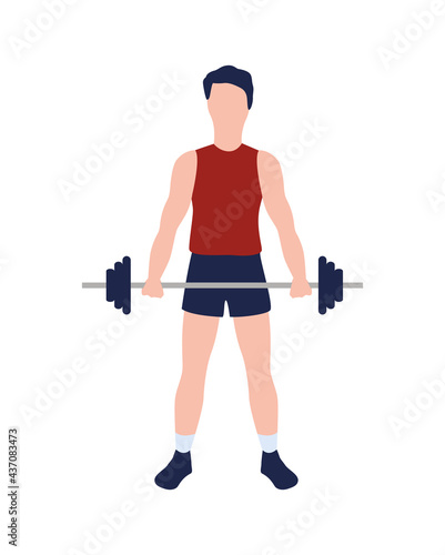 man fitness weight lifting