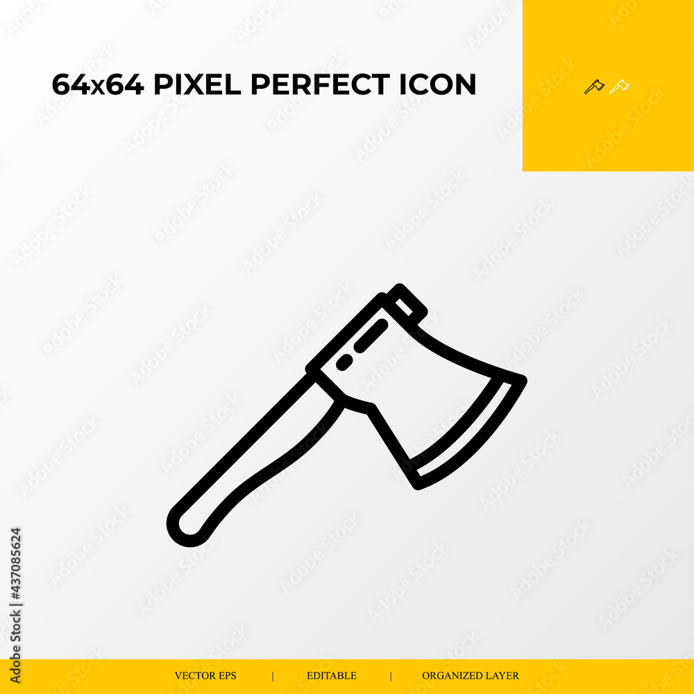 camping ax icon. Camping and adventure icon. 64x64 pixel perfect icon camping ax icon. Camping and adventure icon. 64x64 pixel perfect icon