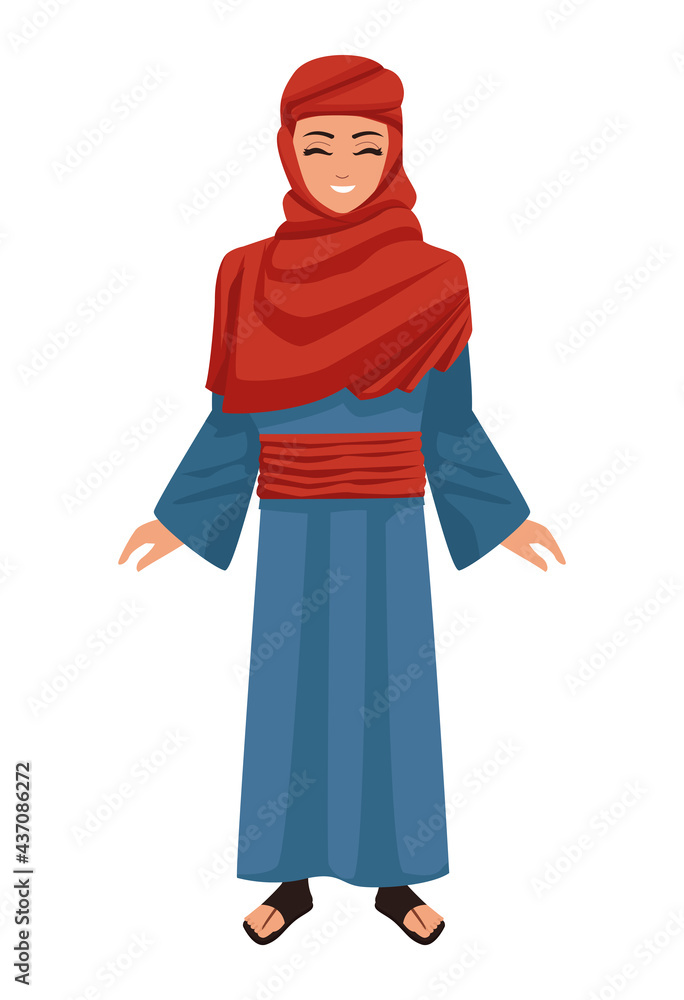 red muslim girl