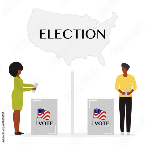 Vote Vector People Presidential Election Campaign