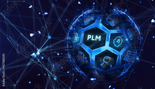 Foto PLM Product lifecycle management system technology concept