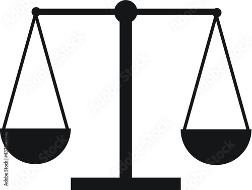 illustration of a balance sheet, simple illustration with a one black color