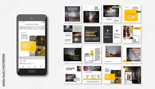 Social media pack. Business presentation template. Set of modern square blog posts Editable simple info banner, trendy book cover idea. Minimal. For app, web mail digital display style. beauty cards