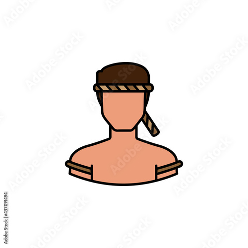 avatar quay Thai outline colored icon. Signs and symbols can be used for web logo mobile app UI UX