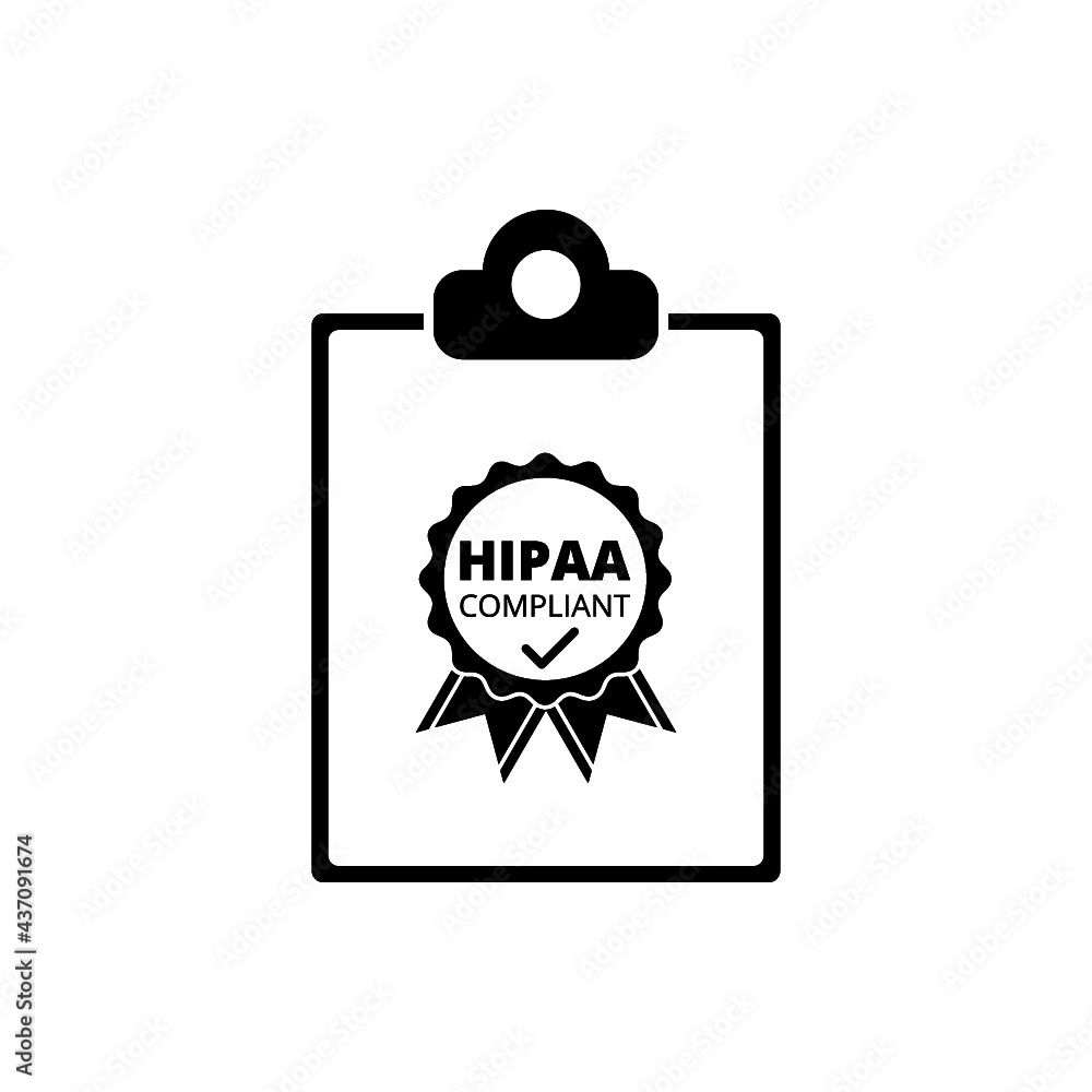 HIPAA Compliant icon isolated on white background HIPAA Compliant icon isolated on white background