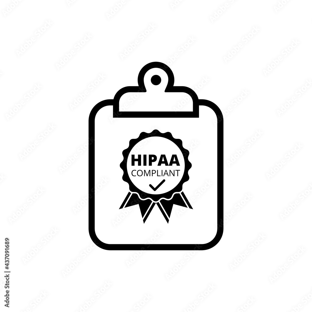 HIPAA Compliant icon isolated on white background HIPAA Compliant icon isolated on white background
