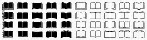 Packaging concept. Marking - additional information about the goods for familiarization before use. Symbol - read instruction book. Book icon. Vector elements.