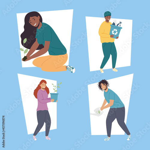 four ecologists characters