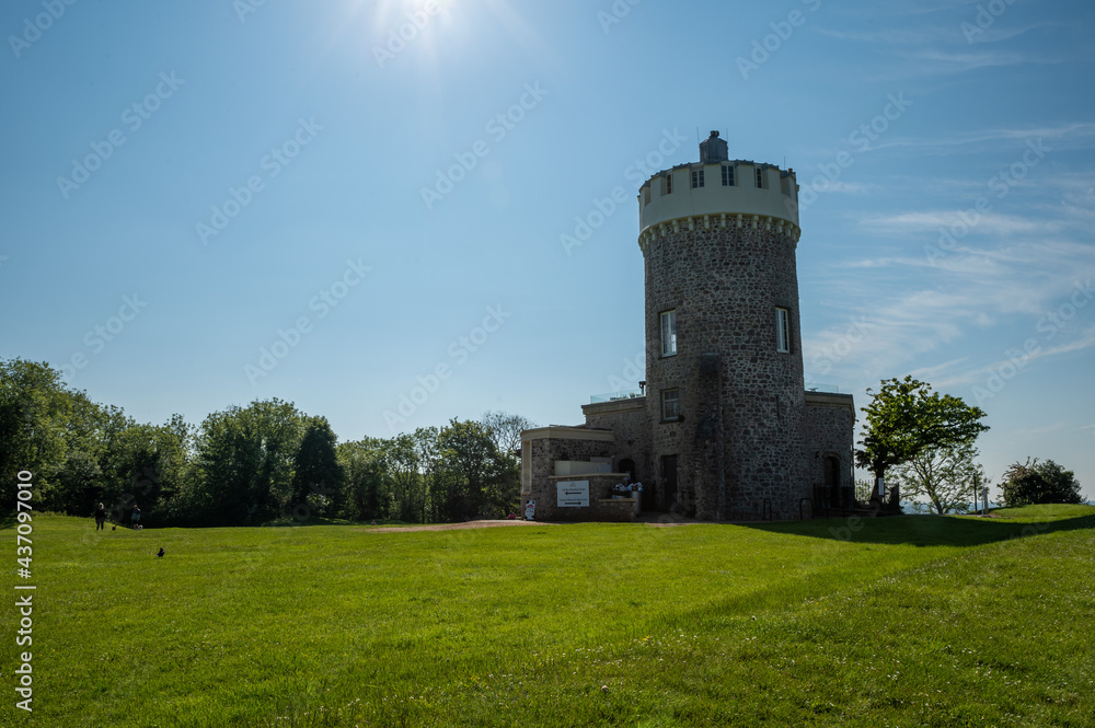 Close up view of Bristol observatory tower england uk